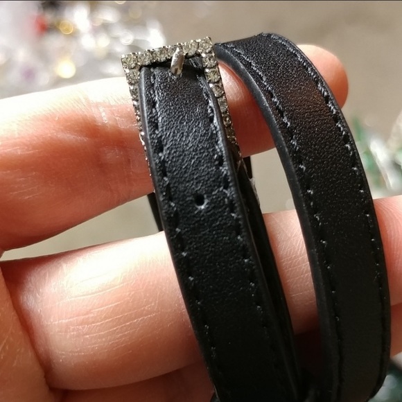 Marc Jacobs black leather wrap bracelet size 6.5 - Picture 6 of 7